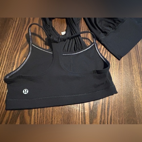 Lululemon Black No Limits Tank top Women’s 4 built in bra running yoga - Picture 14 of 16
